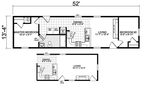 foot wide mobile home floor plans floorplansclick
