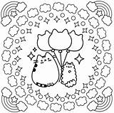 Pusheen Coloring Pages Cute Kids sketch template