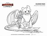 Coloring Toothless Dragon Train Pages Hiccup Too sketch template
