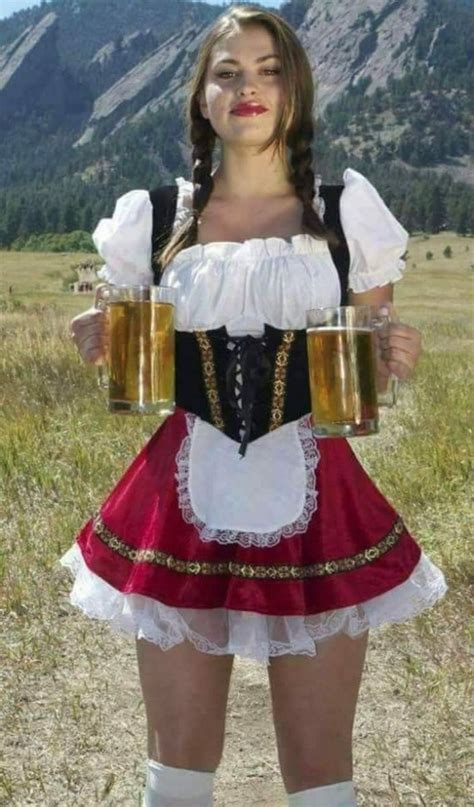 German Girls In Dirndls—vince Vance Beer Girl Costume Octoberfest