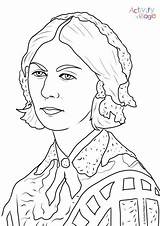 Florence Nightingale Colouring Coloring Pages Kids Activities Village Activity Explore Getdrawings Activityvillage sketch template