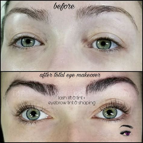 total eye makeover lash lift tint brow tint shape