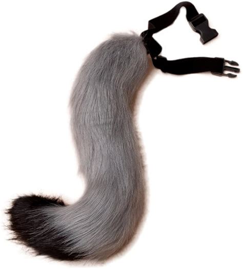 unisex faux fur costume lovely tail halloween cosplay fox wolf dog