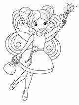 Tooth Fairy Coloring Pages Printable Color Categories Kids Uteer sketch template