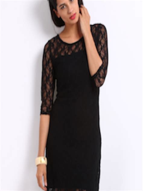 Buy Dressberry Black Lace Column Berry Dress Dresses For Women 155057