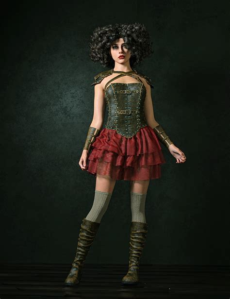sc fantasy armor outfit with dforce for genesis 9 daz 3d