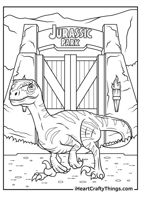 jurassic park coloring pages