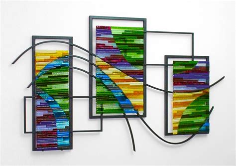 Custom Made Fused Glass And Metal Wall Art By Bonnie M