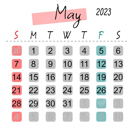 gambar kalender mei   berbagai warna kalender  mungkin imut png  vektor