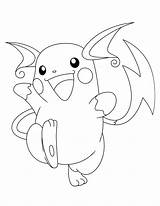 Raichu Pokemon Coloring Pages Drawing Getdrawings sketch template