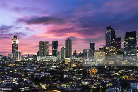 Stunning Sunrise Over Jakarta Indonesia Capital City High