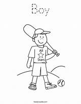 Coloring Boy Team Baseball Print Twistynoodle Noodle Favorites Login Add Ll Player Twisty sketch template