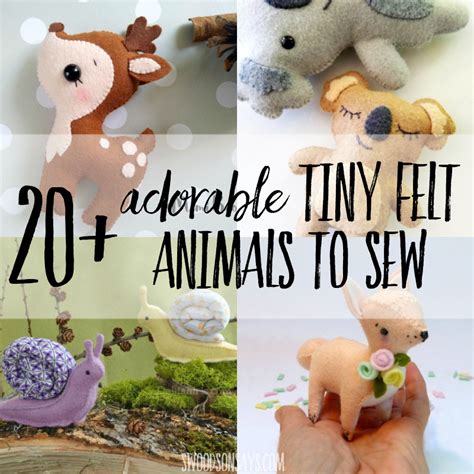 cutest felt animals patterns  sew swoodson