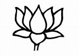 Lotus Flower Coloring Outline Pages Simple Drawing Mandala Clipart Clipartmag sketch template