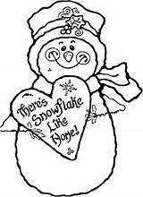 Snowman Theres Flakes sketch template