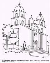 Coloring Pages California Missions Kids History American Mission Grade Santa Barbara 4th Old Printable Color Patriotic Patrioticcoloringpages Printing Help Timeline sketch template