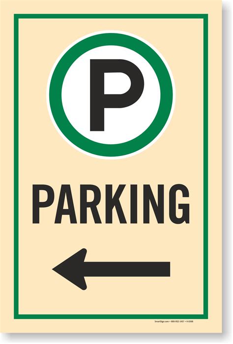 parking sign left arrow symbol sign  fast delivery sku