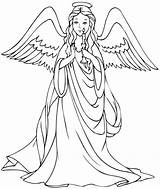Angel Coloring Pages Christmas Angels Printable Coloring4free Candle Realistic Beautiful Adults Tattoo Outline Adult Print Bring Cartoon Engel Color Bible sketch template