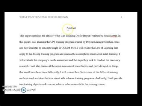 write  paper   format youtube