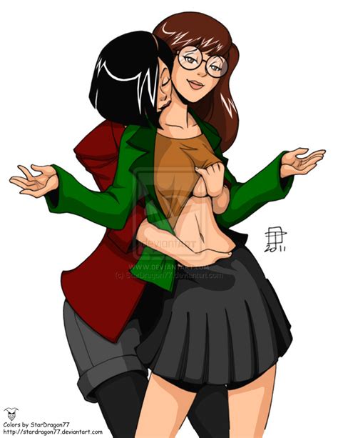jane makes daria smile colored by stardragon77 on