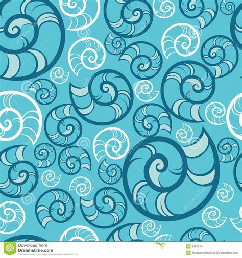 seamless sea pattern stock vector illustration  color