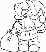 Colorare Natale Orso Disegno sketch template