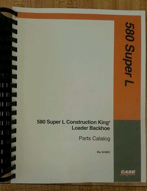 case  super  sl loader backhoe parts manual book   finney equipment  parts