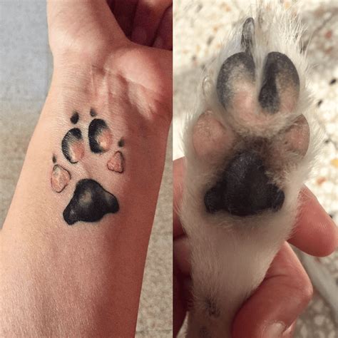 surprisingly sweet stunning paw print tattoos