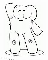 Pocoyo Coloring Elly Pages Elephant Friendly Colouring Printables Color Cartoons Drawing Friends Printable Popular Print Choose Board sketch template