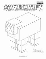 Sheep Coloring Mincraft sketch template