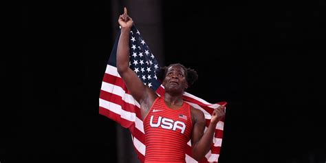 tamyra mensah stock becomes first black woman to win olympic gold in