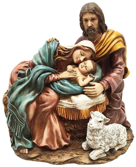 amazoncom holy family sculpture  mary joseph  baby jesus