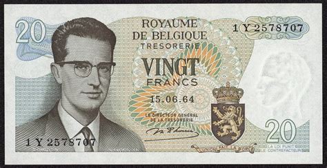 belgium  francs treasury note  king baudouin iworld banknotes coins pictures