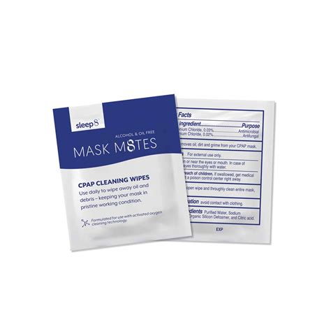sleep mask mtes sanitizing wipes cpap cleaning supplies