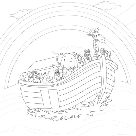 printable noah   ark coloring page mimi panda