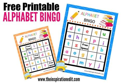 alphabet bingo printable  kids alphabet bingo bingo