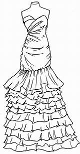 Prom Dress Lineart Deviantart sketch template