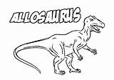 Allosaurus Coloring Drawing Color sketch template