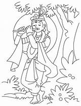 Krishna Janmashtami Coloring Pages Drawing Kids Printable Shri Holi Krishan Sketch Festivals Familyholiday Flute Kid Drawings Sri Outline Radha Related sketch template