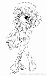 Coloring Pages Spears Britney Chibi Para Cute Girls Yampuff Sexy Anime Lineart Deviantart Dibujos Manga Kawaii Colorear Adult Canary Saturated sketch template