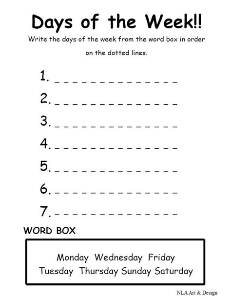 images   printable tracing worksheets days   week