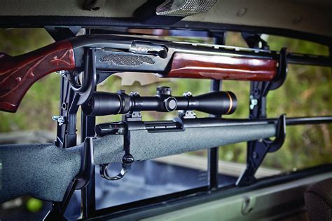 truck double mount rifle shotgun car bow holder rear window  gun rack storage  ebay