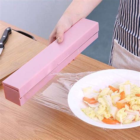 plastic preservative film cutter food wrap cling film dispenser aluminum foil wax paper economic