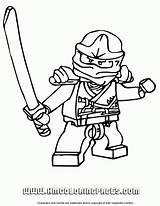 Coloring Ninjago Lego Pages Printable Kai Library sketch template