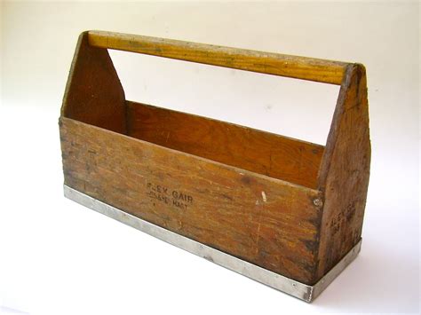 wooden boxes  gypsies vintage photo crate     stained wood
