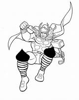 Thor Coloring Pages Avengers Printable Kids Hammer Getdrawings sketch template