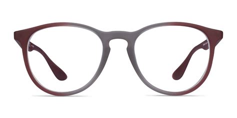 ray ban rb7046 round gray red frame glasses for women eyebuydirect