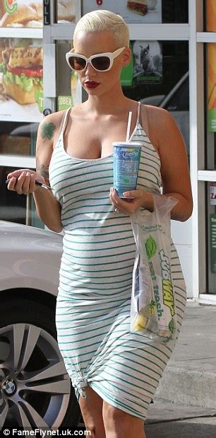 amber rose treats herself to subway as she shows off growing bump daily mail online