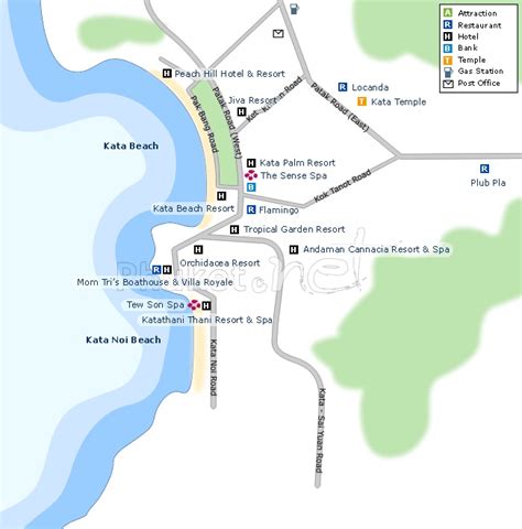 Map Of Kata Beach Thailand Phuket