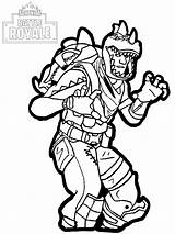 Fortnite Royale Battle Coloring Pages Kids Dinosaur Characters Game Rex Drawing Costume Children Legendary Dino Guard Funny Green Set Bandana sketch template